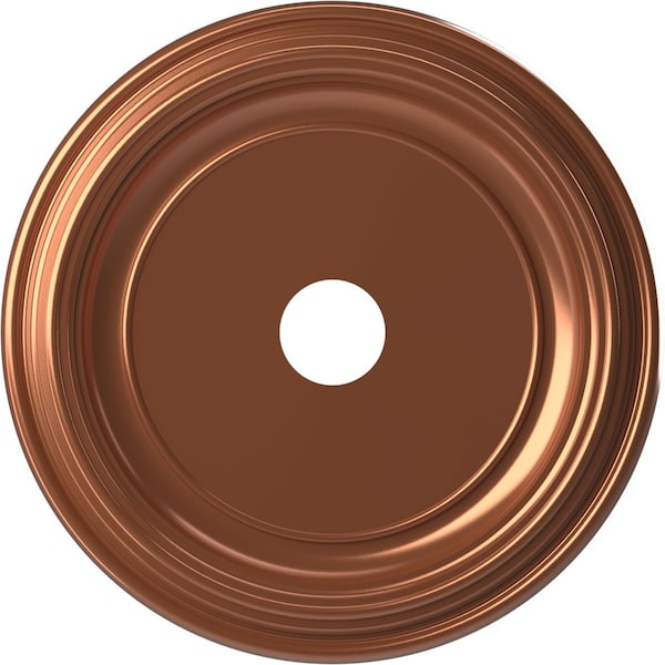 Ekena Millwork Traditional PVC Medallion (Canopies up to 13 1/2"), 22"OD x 3 1/2"ID x 1 1/2"P, Bright Coat Copper CMP22TRBCO - main